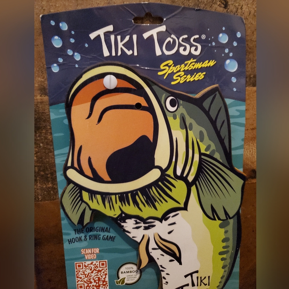Tiki Toss Sportsman Series Bass Fishing Hook and Ring Toss Family Game -… - Picture 2 of 4